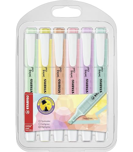 Surligneurs Métalliques Faber-Castell - 8 Couleurs Vibrantes - Pointe Biseautée