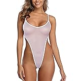 SHERRYLO Fishnet Thong Monokini Micro Bikini