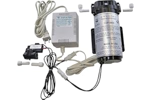 AQUA TEC Aquatec 8800 Booster Pump Kit for up to 200 GPD RO Reverse Osmosis Water Filtration System for Both Standard and Manifold Type Systems 8852-2J03-B424 PSW-340 Made in USA