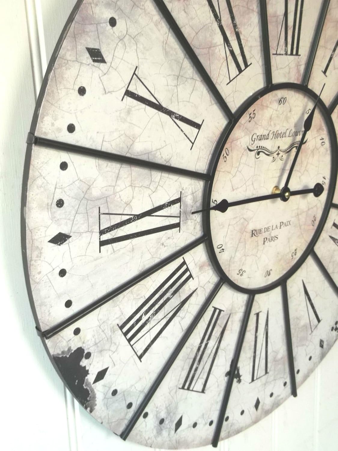 Clocks Extra Large 60cm Antique French Vintage Style Wall Clock Shabby Chic New Boxed Home Clocks Extra Large 60cm Antique French Vintage Style Wall Clock Shabby Chic New Boxed Home