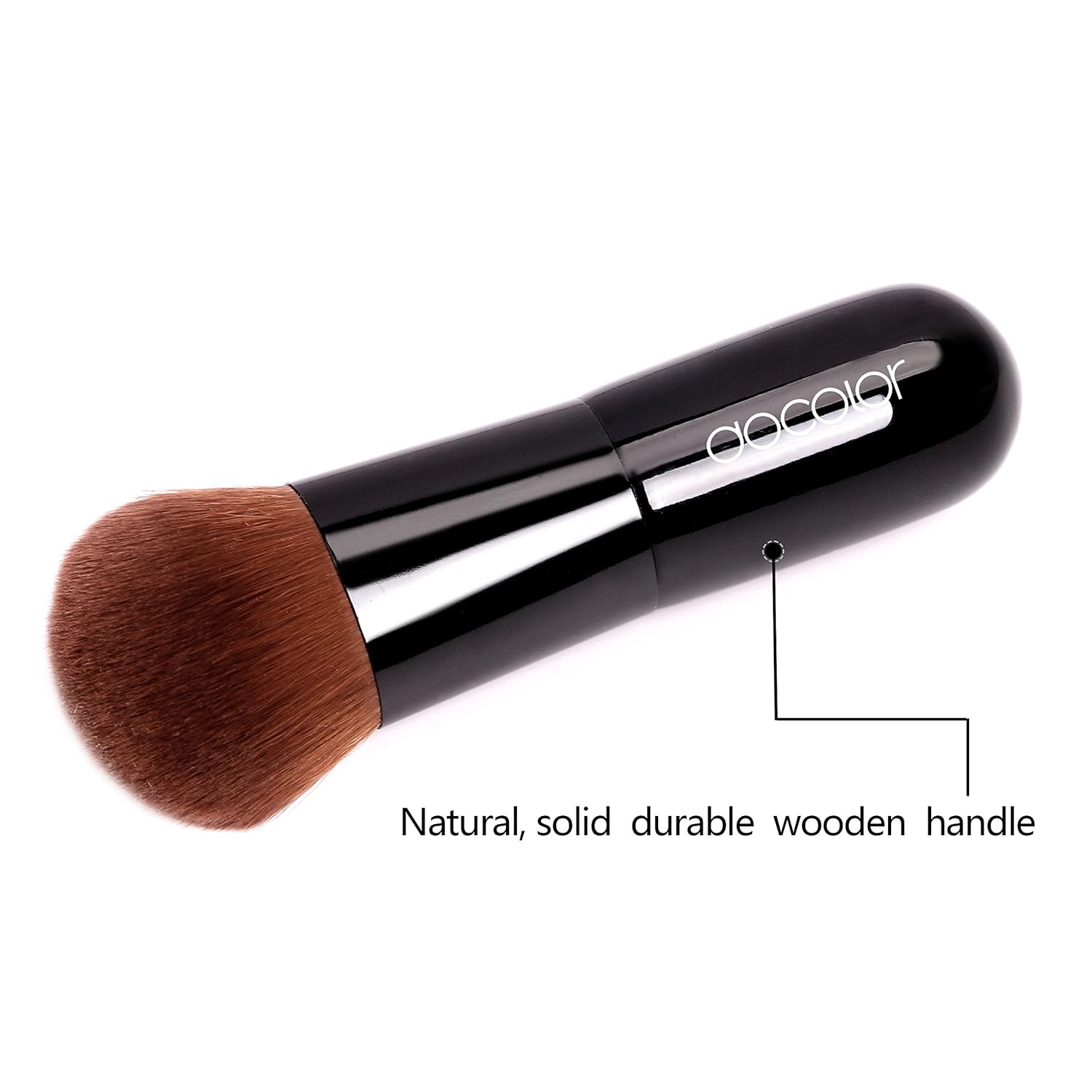 Docolor Kabuki Foundation Face Powder Brush Portable Makeup Cosmetic Tool（Black）: Beauty
