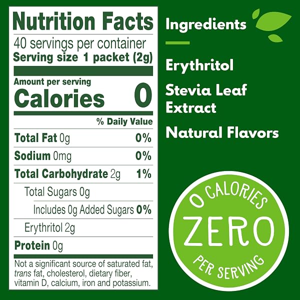 TRUVIA® CALORIE-FREE SWEETENER STEVIA LEAF PACKETS, 240 COUNT (16.9 OZ CARTON)