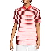Nike Dri-FIT Victory Men's University Red/White Striped Golf Polo Size L