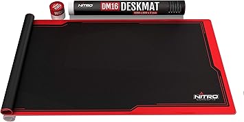 Amazon Com Nitro Concepts Dm16 Deskmat Desk Pad Mouse Pad 1600x800mm Black Red Furniture Decor