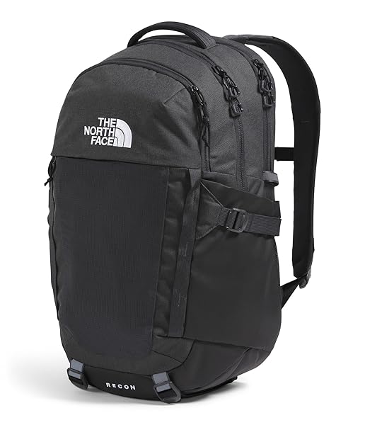 THE NORTH FACE RECON EVERYDAY LAPTOP BACKPACK – DAYPACK, WATER REPELLENT, LAPTOP SLEEVE, 2 WATER BOTTLE POCKETS, ASPHALT GREY LIGHT HEATHER/TNF BLACK-NPF, ONE SIZE