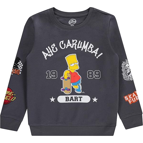 BD Sylvain Et Sylvette Sweat à Capuche The Simpsons Noir Taille XL - Bart Simpson, Coton Polaire Sweat Simpsons
