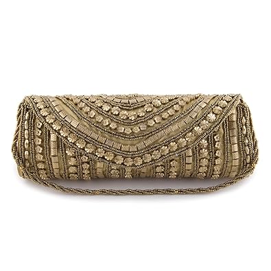 Funkia� Womens ethnic, designer, handcrafted Silk Party Clutch - 7 colors to choose from