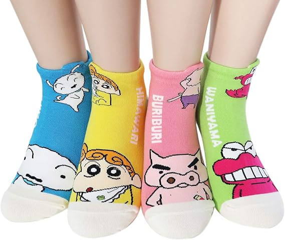 Amazon Socksense アニメ映画 可愛い女性の靴下セット Shin Chan Friend02 4pairs 並行輸入品 ソックス 通販