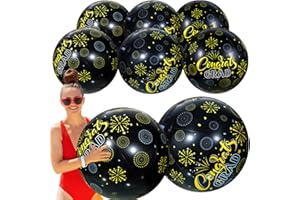 Vertintong 12 Pcs Congrats Grad Inflatable Beach Ball 12 Inch Graduation Sign Beach Ball Inflatable Beach Balls Class of 2024 Party Favors for Summer Water Sand Game Grad Party Decoration
