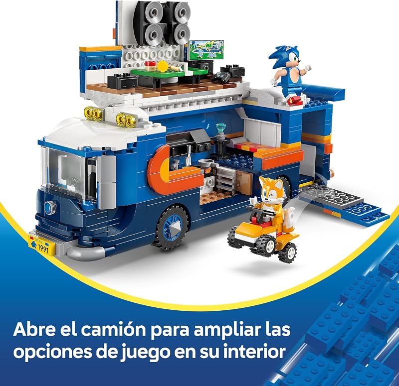 Sonic The Hedgehog Team Sonic Command Truck Toy - Interactive Set with an ATV Car & 5 Figures Incl. Tails - Gift for 8+ Year Old Boys, Girls & Gaming Fans - 77006