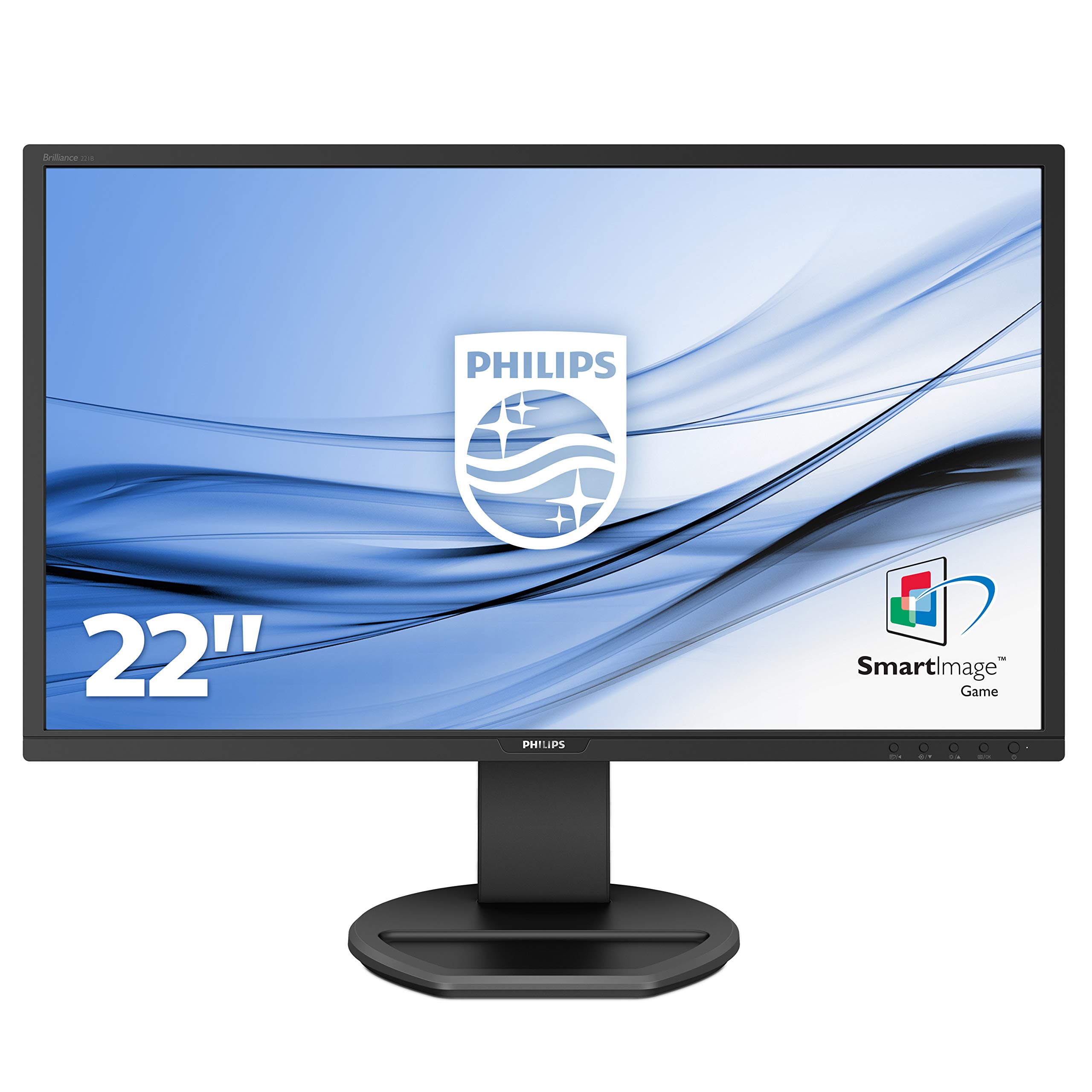Philips 221B8LJEB - 22 Inch FHD Monitor, 60Hz, 1ms, TN, Eheight Adjust, Speakers, USB Hub, LowBlue mode (1920 x 1080, 250 cd/m², HDMI/VGA/DP/DVI/USB 2.0)