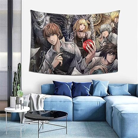 Amazon Co Jp デスノート 4 タペストリー いまだ みお ファブリック 装飾用品アートプリント 壁掛け布 り インテリア 布ポスター パーティー リビング 窓 お部屋 新居祝 おしゃれ 個性ギフト ホーム キッチン