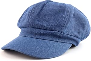 ARMYCREW Women's Lightweight 100% Cotton Soft Fit Newsboy Cap with Elastic Back