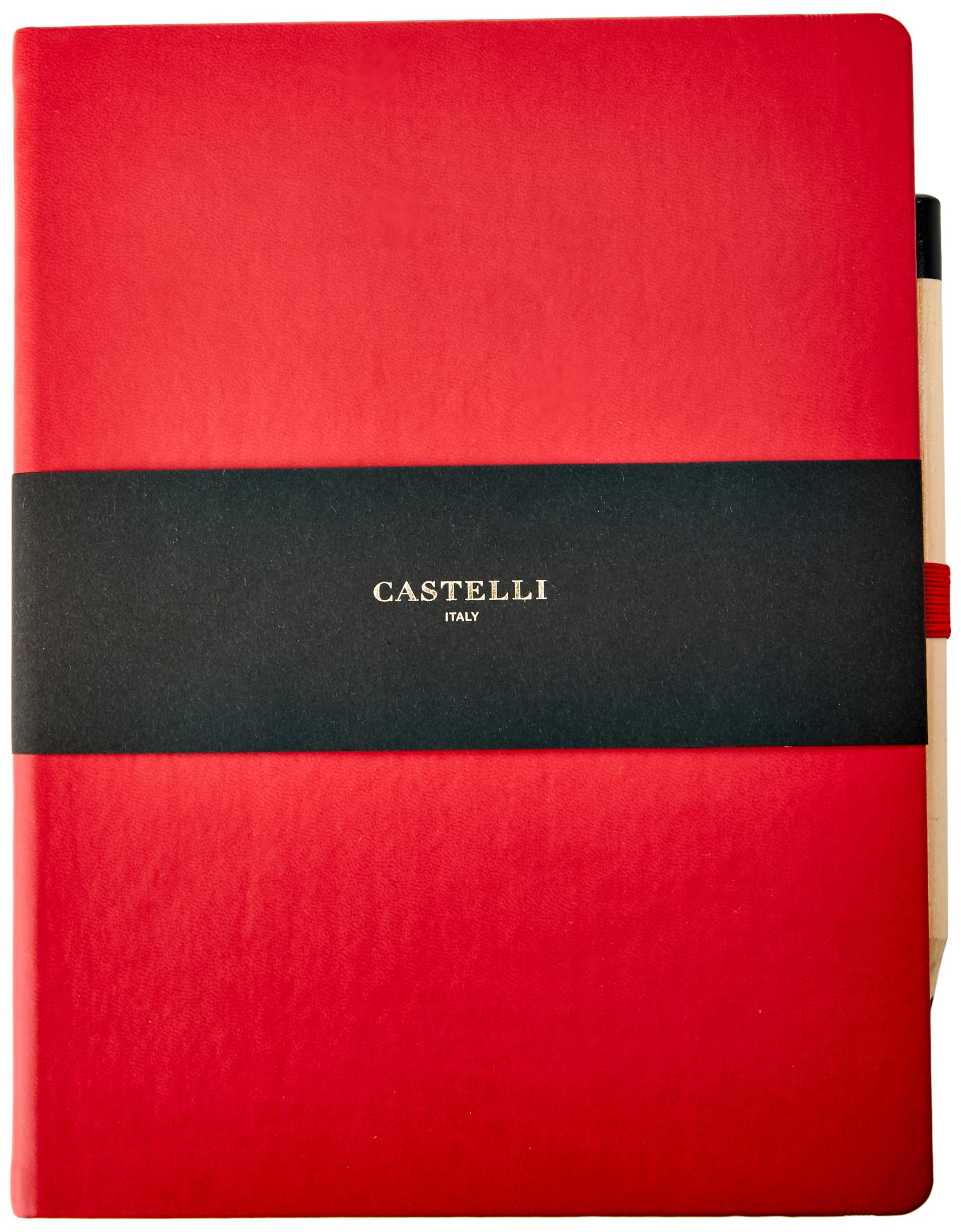 Castelli RQ27/25-757 Large Lined Ruled Tucson Notebook - Coral Red