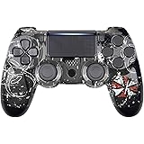 eXtremeRate Biohazard Tyrant Patterned Faceplate Cover, Hydro Dipped Front Housing Shell Case for Playstation 4 PS4 Slim PS4 