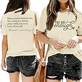 Sulayesh You are Enough Dear Person Behind Me Shirt Women Mental Health Matters Inspirational Tshirts Positive Tees Tops