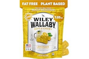 Wiley Wallaby Licorice 7.05 Ounce Classic Gourmet Soft & Chewy Australian Lemonade Licorice Candy Twists, 1 Pack