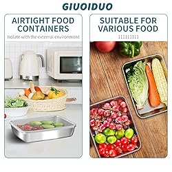 GIUOIDUO Stainless Steel Lunch Box 6-Pack,Stackable