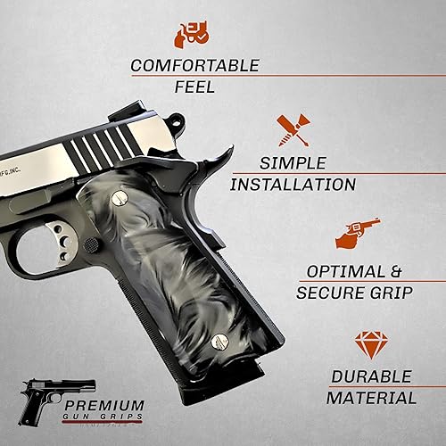 Purple & Black Pearl Full Size 1911 Grips In Stock Buy Purple & Black Pearl Full Size 1911 Grips At France Chrome Colt