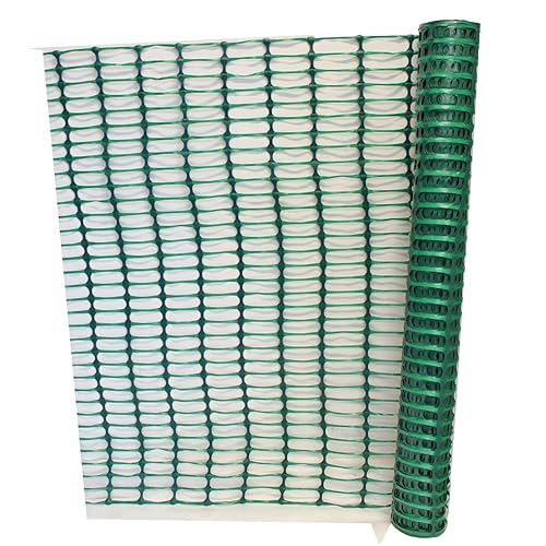 Green plastic fencing mesh 1mx25m. 3.5kg/roll (140g/m2). Barrier