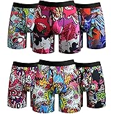 SWUNFLY Men's Underwear Long Leg Boxer Briefs for Men With Pouch,No Ride Up Boxer Briefs Multipack
