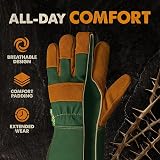 DIY Doctor 3 Pack Unisex Leather Heavy Duty Gardening Gloves Large view 2