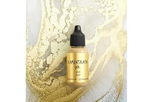 KAMENSKAYA Metallic Alcohol Inks: Gold Alcohol Ink 'M-033', 0.51 fl oz (15 ml)