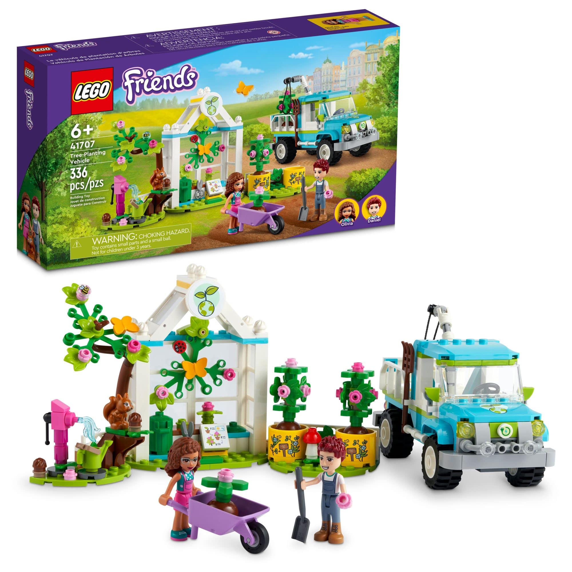 LEGO Friends Tree-Planting Vehicle 41707 Building Toy Set for Kids, Girls, and Boys Ages 6+ (336 Pieces), Standard