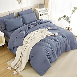 Litanika Queen Comforter Set Bluish Grey - 7 Pieces