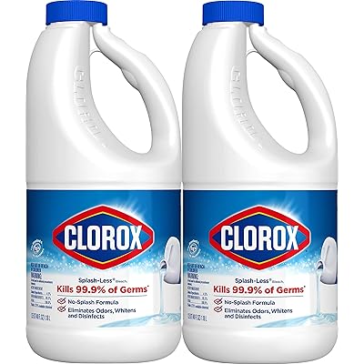 Buy Clorox Concentrated Splash Less Bleach Regular Scent 40 Ounces Pack Of Two 80 Ounces Total Online In Indonesia B08jvltvwf