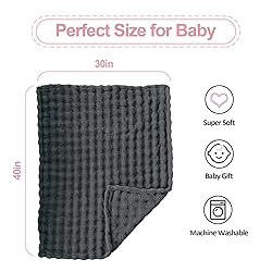 PU MEI Dark Grey Throw Blanket, Fluffy Soft