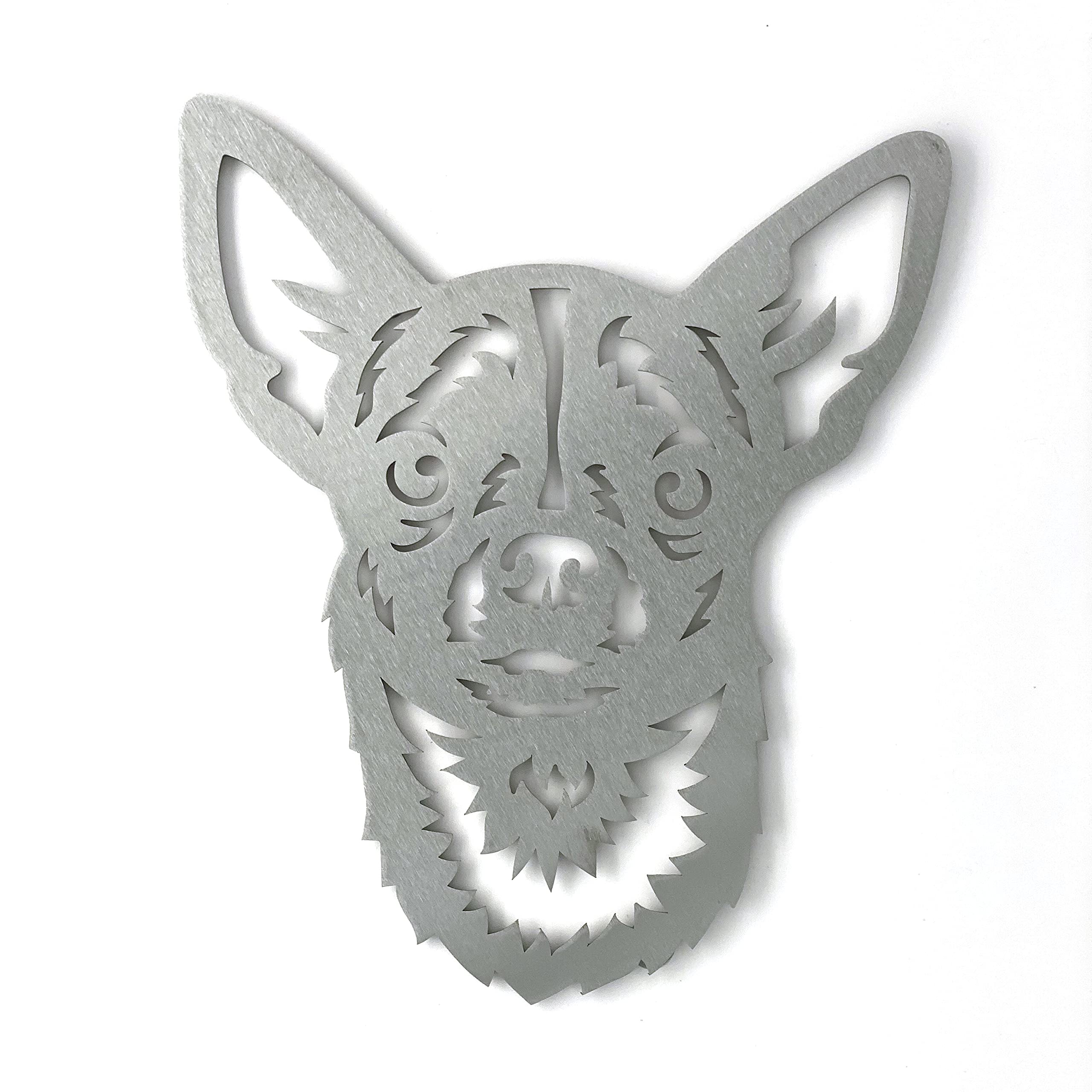 Image Industry Chihuahua Dog Garden Art Sculpture/Garden Ornament/Rusty Metal Dog/Metal Garden Sculpture/Metal Art (200mm x 230mm)