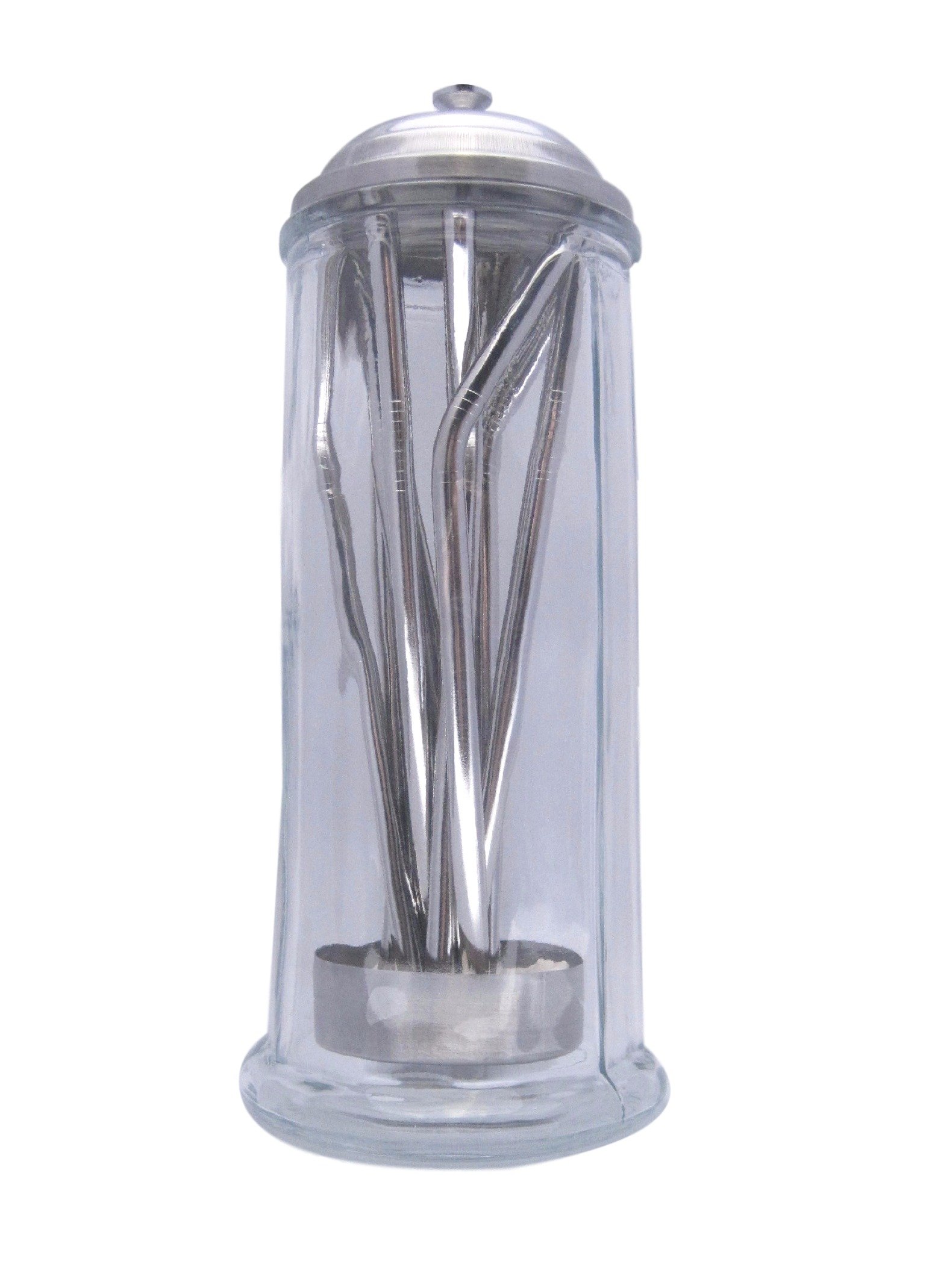 Glass Straw Holder WITH Stainless Steel Straws by plumwood vine