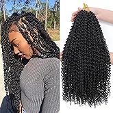 Dansama Passion Twist Hair Water Wave Braiding Hair for Butterfly Style Crochet Braids Bohemian Hair Extensions (18inch, #2, Economy Pack)