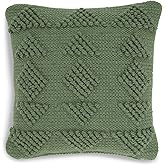 Signature Design by Ashley Rustingmere Casual Square Indoor/Outdoor Pillow with Geometric Design, 16" x 16", Green