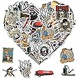 50 Pack Pcs Barber Stickers for Water Bottles Waterproof Vinyl Laptop Luggage Scrapbooking Hairstylist Sticker Packs Bulk Set Teens Adults Girls Boys Kids Aesthetic Small Decals