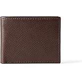 Amazon Essentials Men's Pebbled Full Grain Leather Bifold Wallet