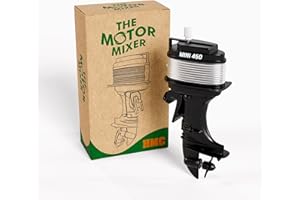 Hoyt Mercantile Co The Motor Mixer by HMC - Novelty Boat Motor Coffee Mixer Wind-Up Outboard Mini Boat Motor Stirrer Toy Beve