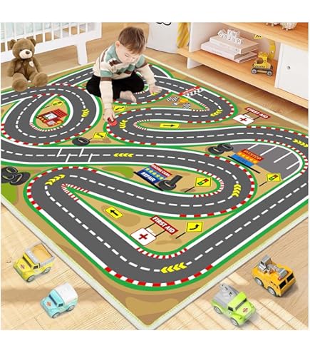 Aazon.co: COZYLOO Kids Rug Educational Learning Carpet 5x7 Large Nursery Playat Kidsroo Rug