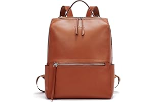 BOSTANTEN Genuine Leather Backpack Purse Fashion Casual College Travel Handbag for Women Brown