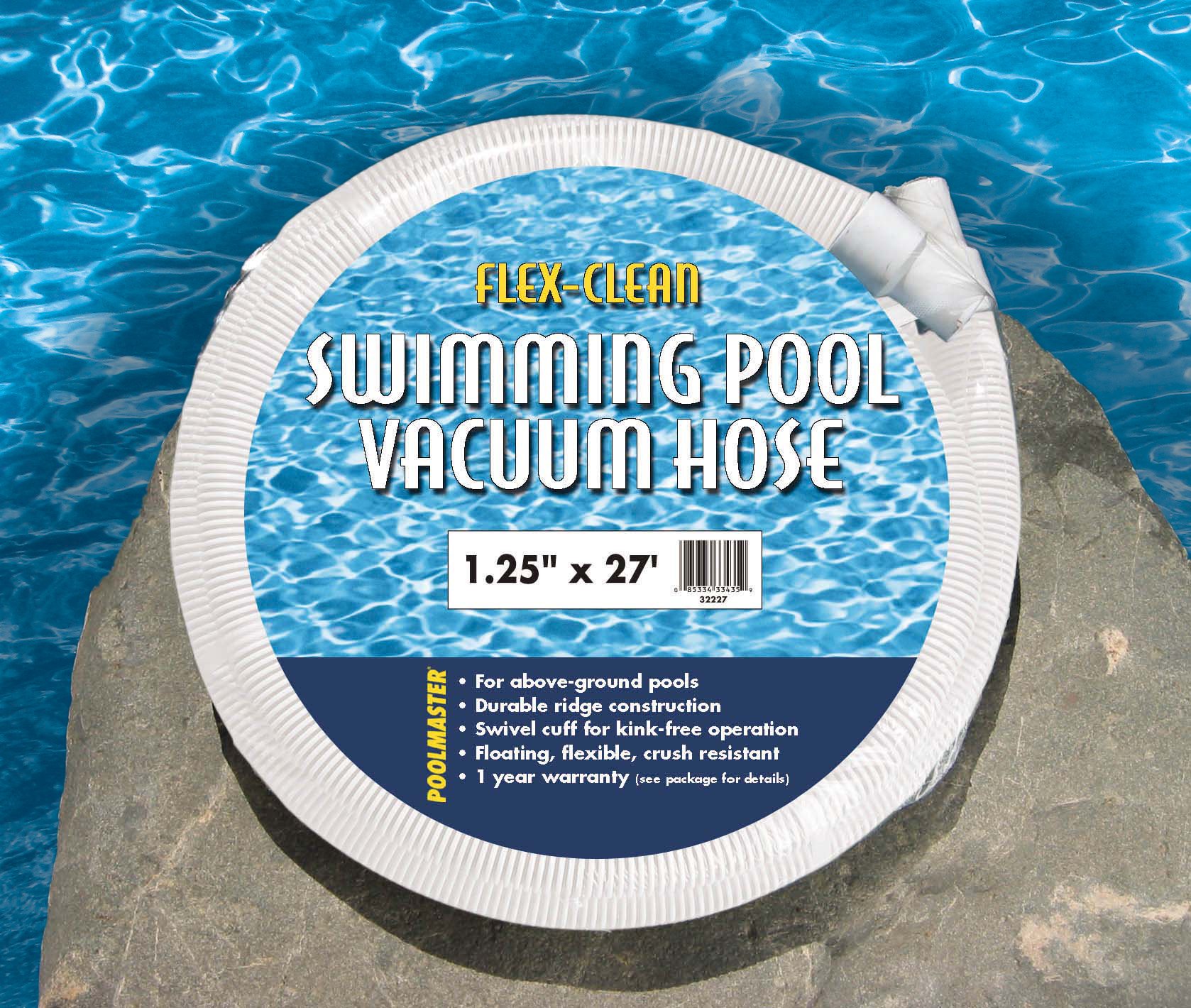 Poolmaster 32227 Above-Ground Swimming Pool Vacuum Hose, 1-1/4-Inch x 27-Feet