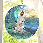 AXIARA Christian Gifts for Women Men Faith - Sun Catchers Indoor Window 6in for Home Garden Decor - Catholic Religious Spiritual Gifts for Mom Dad Christians, Religious Suncatchers for Windows Hanging