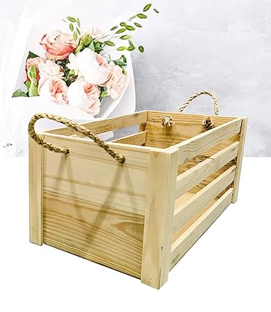 Woodcraft Premium Crate with Rope Size: 7x11.25inch X 6inch Height ~ Best Crate Online