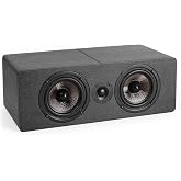 Micca MB42X-C G2 Premium 2-Way Passive Center Channel Speaker, Each, Black | Amplifier or Receiver Required, Dual Upgraded 4-Inch Woofers, 0.75-Inch Silk-Dome Tweeter, Home Theater, Surround Sound