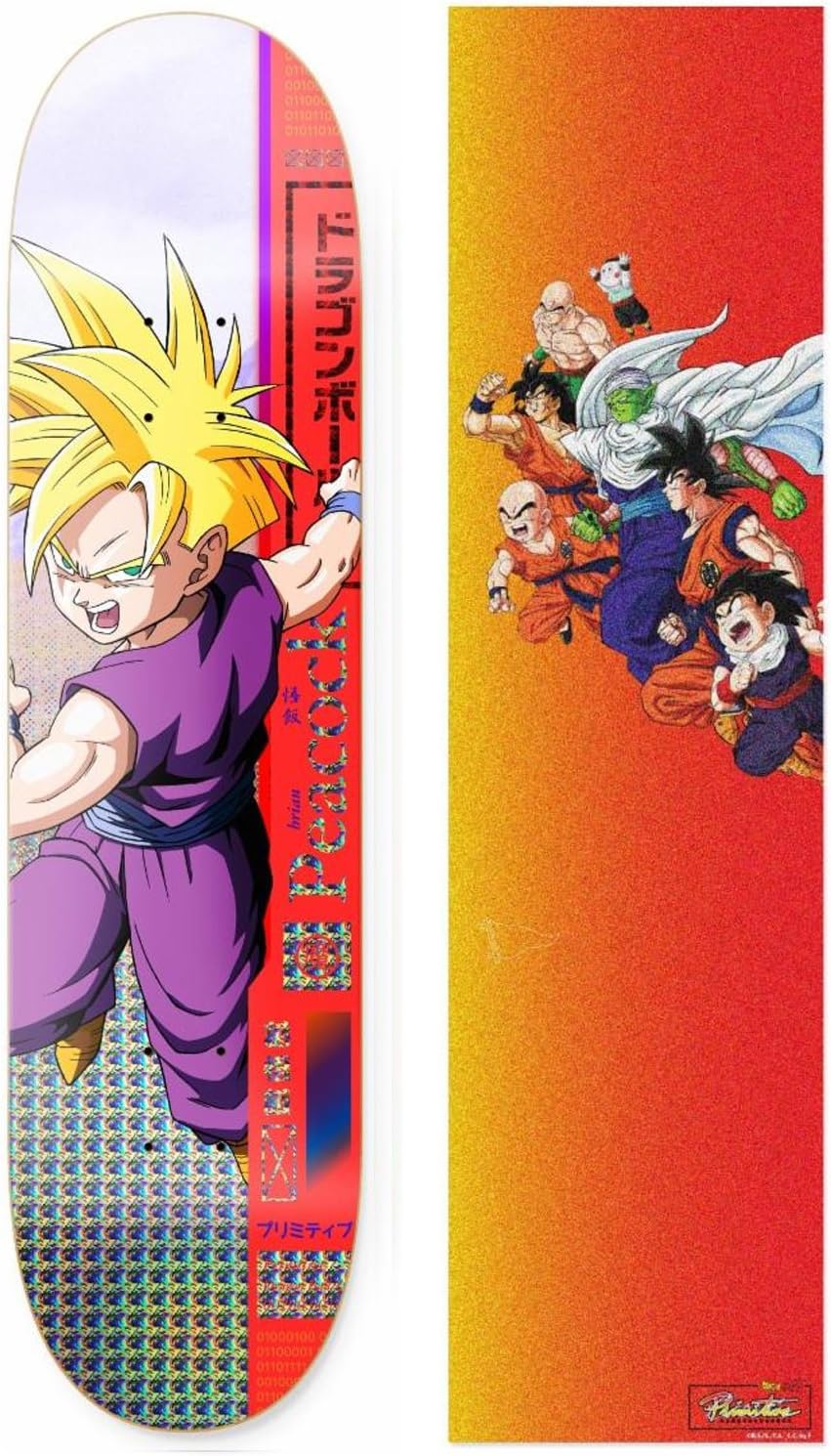 Primitive Dragon Ball Z Peacock Gohan Skateboard Deck 8 0 W Gradient Griptape Amazon Co Uk Sports Outdoors