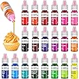 Food Coloring Liquid Set - Jelife 20 Colors Liquid Easter Eggs Dye Kit Edible Cake Decorating Color Flavorless Vibrant Food Dye for Baking Macaron Frosting Fondant Cookie(6ml/Bottles)