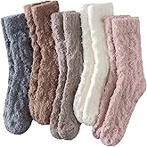 Tavaleu Womens Fuzzy Socks, Soft Cozy Fluffy Slipper Socks Winter Warm Plush Sleeping Socks