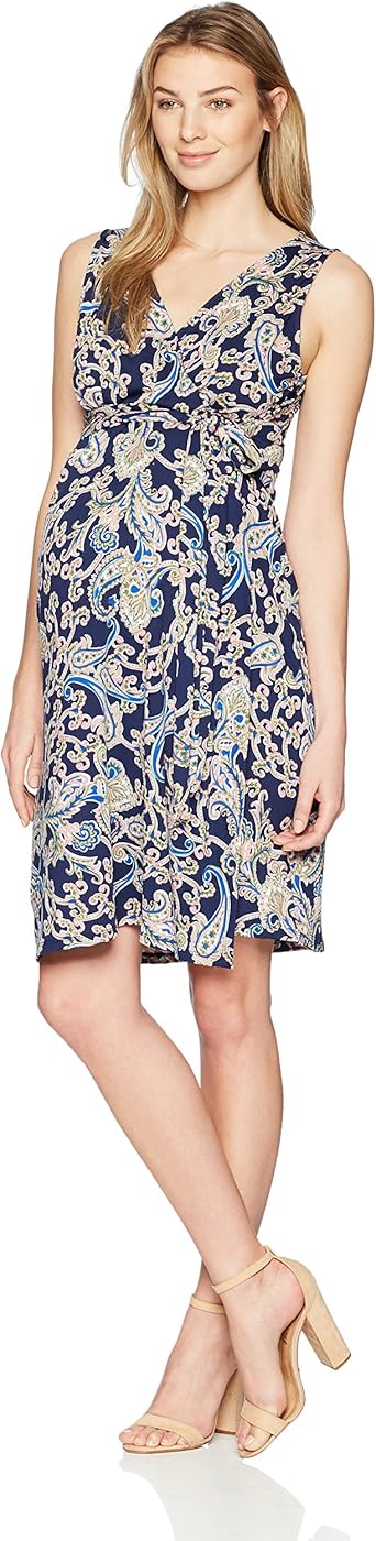 faux wrap detail tank dress