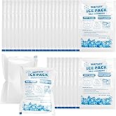 MATUFF 100 Pcs Reusable Ice Packs for Coolers (3.7''x4.9'') - Upgraded Explosion-Proof & Leakproof Gel Freezer Packs for Lunch Boxes, Shipping, Camping, Beach & Fishing | Keep Food/Drinks Fresh