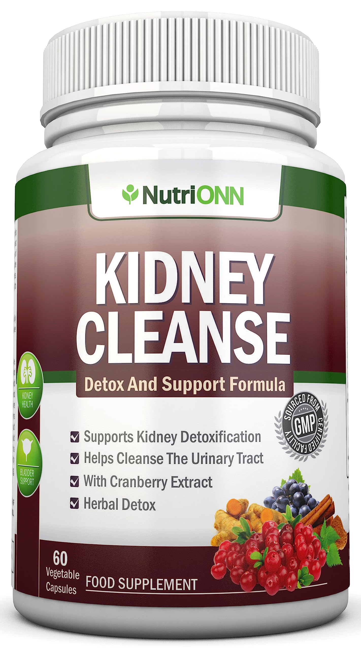 Kidney Support - Support for Urinary Tract, Bladder and Kidneys - All Natural Supplement Formula with Cranberry, Astragalus, Turmeric, Goldenrod, Gravel Root, Juniper and More